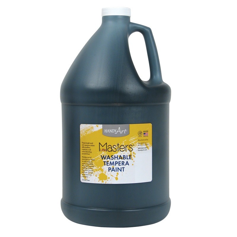 Handy Art® Little Masters® Washable Tempera Paint, Black, Gallon