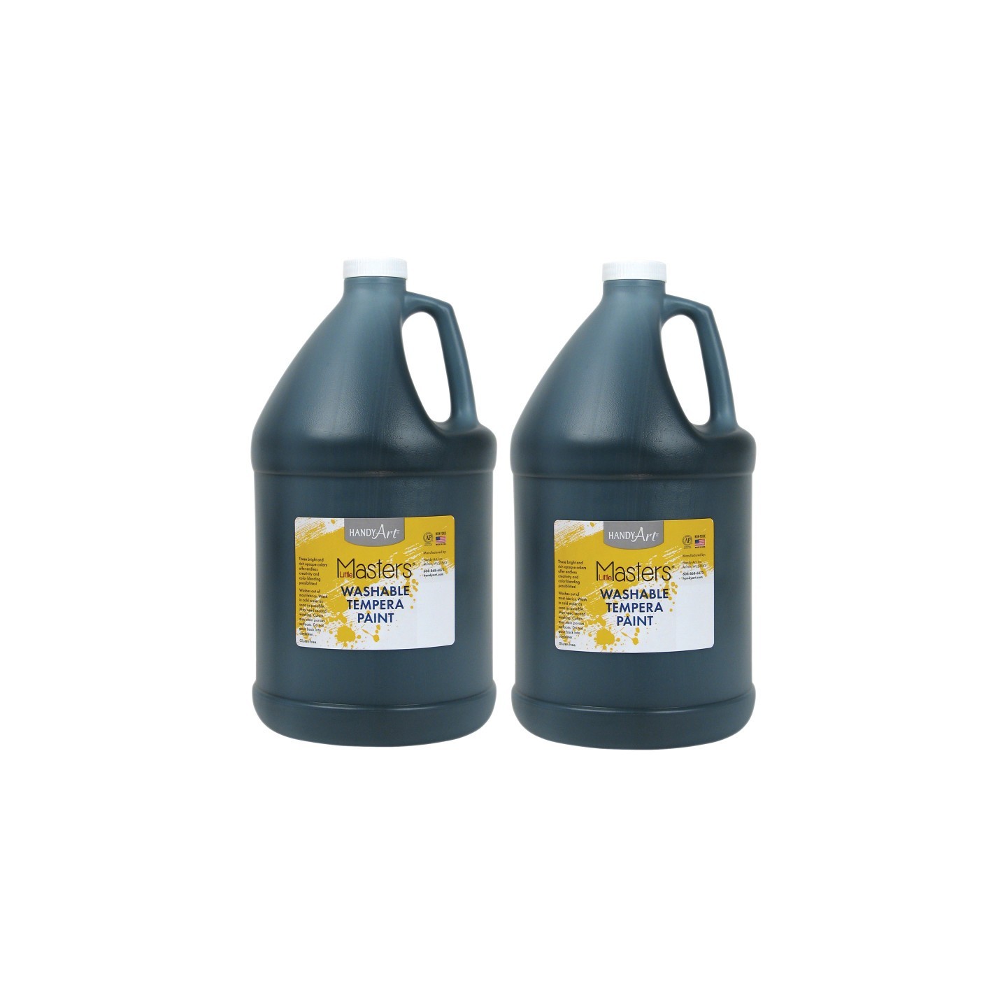 Handy Art® Little Masters® Washable Tempera Paint, Black, Gallon, Pack of 2