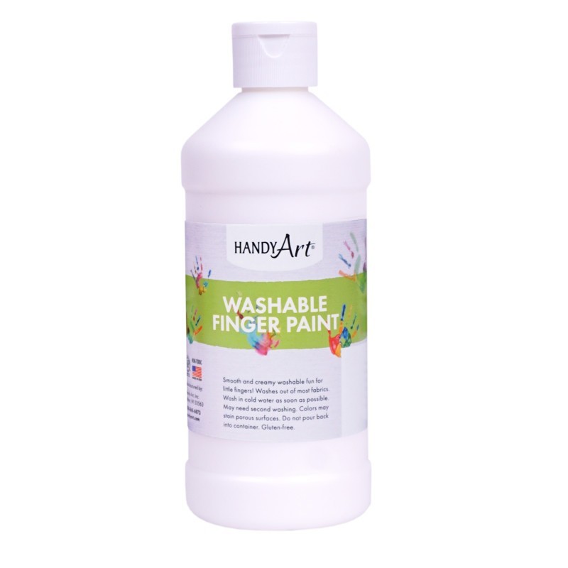 Handy Art® Washable Finger Paint, 16 oz., White