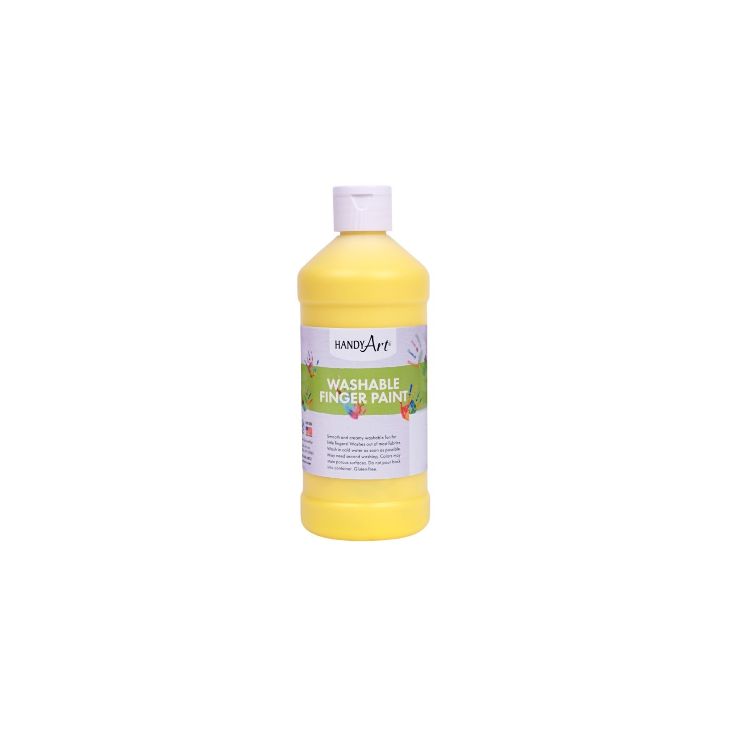 Handy Art® Washable Finger Paint, Yellow, 16 oz