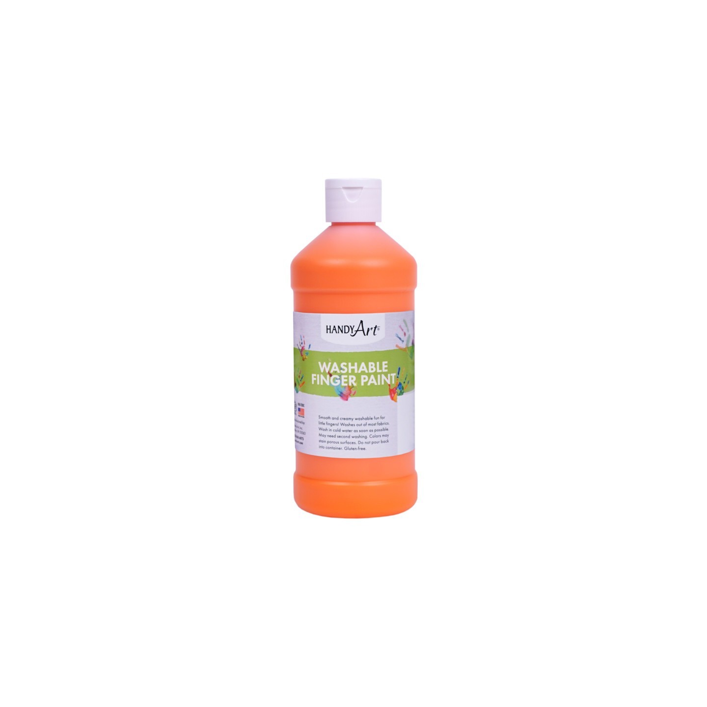 Handy Art® Washable Finger Paint, Orange, 16 oz.