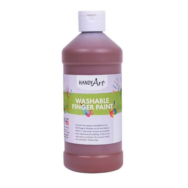 Handy Art® Washable Finger Paint, Brown, 16 oz.