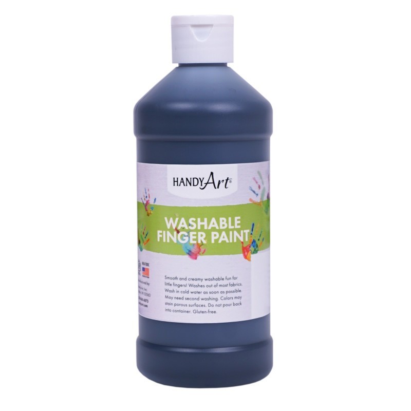 Handy Art® Washable Finger Paint, Black, 16 oz.