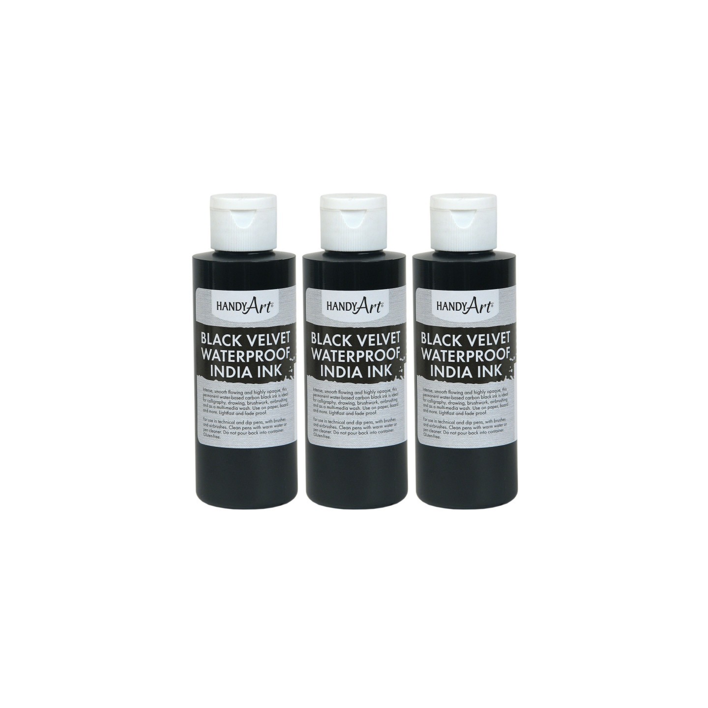 Handy Art® Black Velvet India Ink, 4. oz, Pack of 3