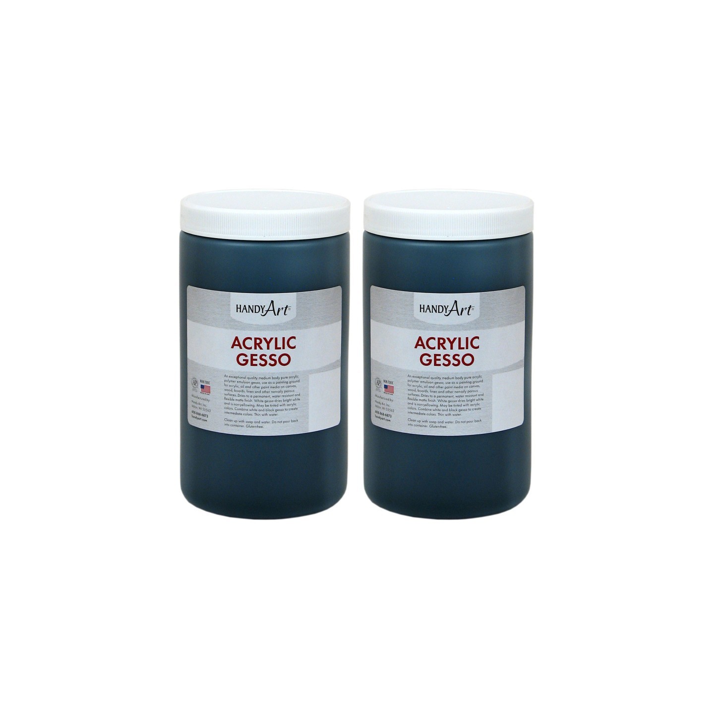 Handy Art® Acrylic Gesso, Black, 32 oz., Pack of 2