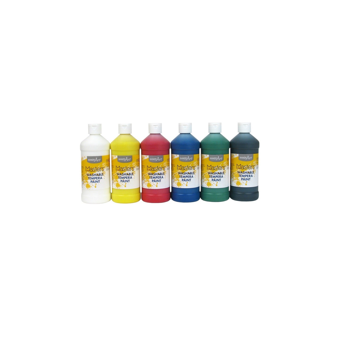 Handy Art® Little Masters® Washable Tempera Paint, Pint, 6-Color Kit