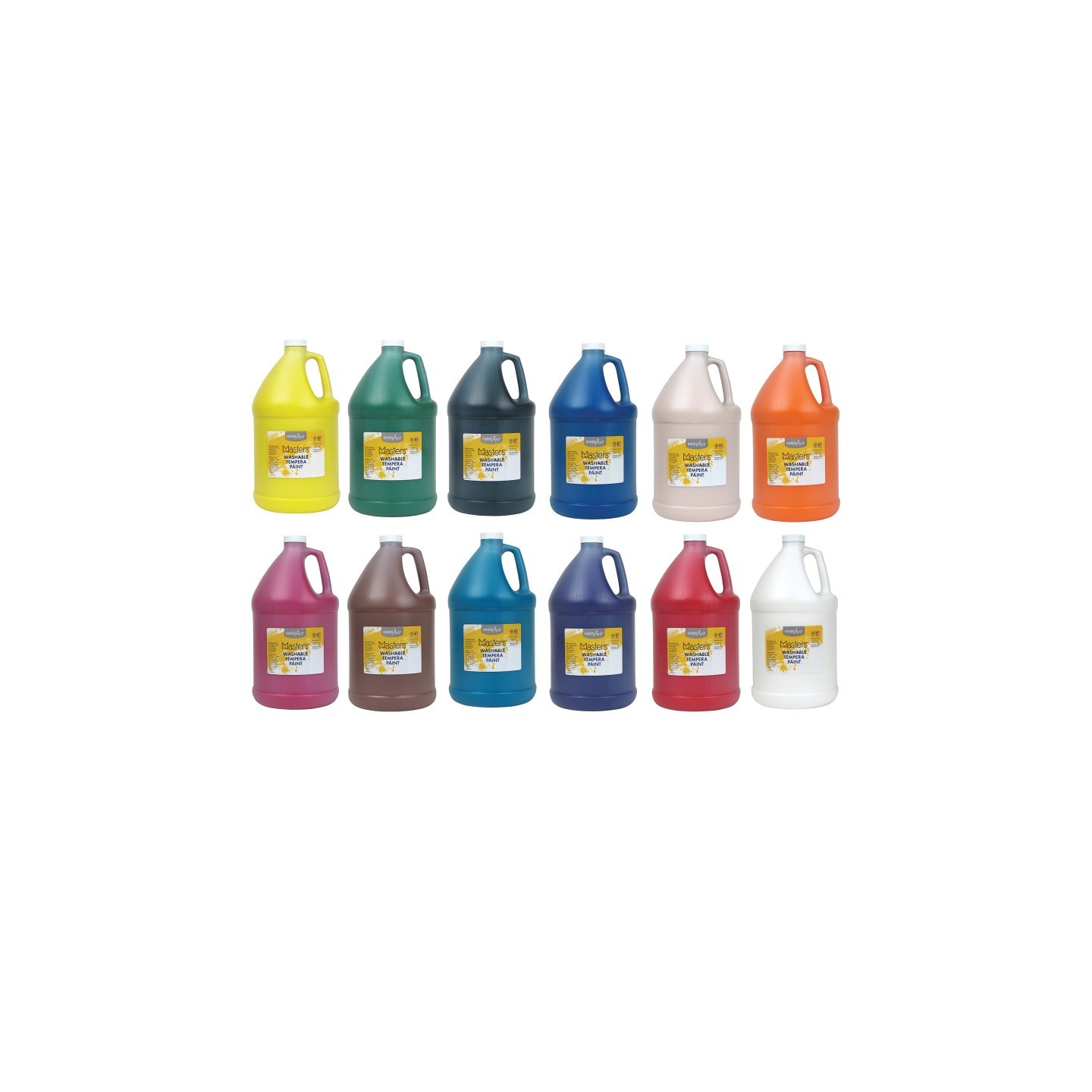 Handy Art® Little Masters® Washable Tempera Paint, 128 oz. Bottles, 12 Colors
