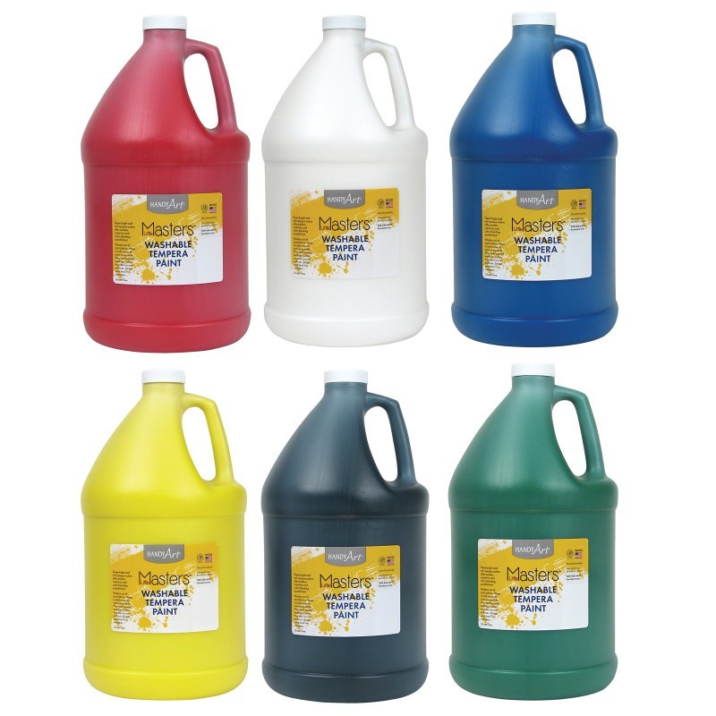 Handy Art® Little Masters® Washable Tempera Paint, 128 oz. Bottles, 6 Colors