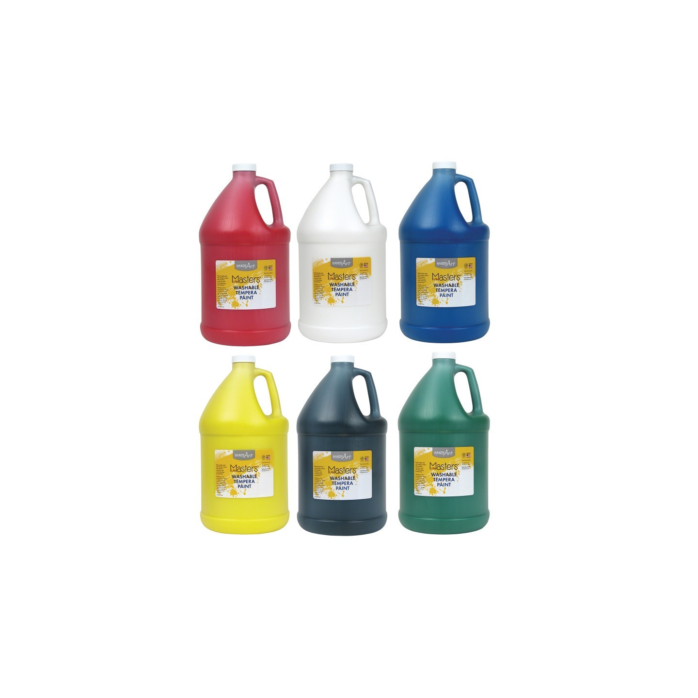Handy Art® Little Masters® Washable Tempera Paint, 128 oz. Bottles, 6 Colors