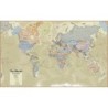 Hemispheres® Boardroom Series World Laminated Wall Map