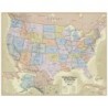 Hemispheres® Boardroom Series United States Laminated Wall Map
