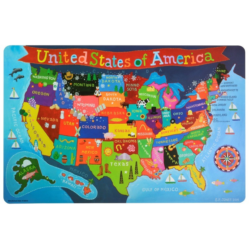 Round World Junior Kid's USA PlaceMap