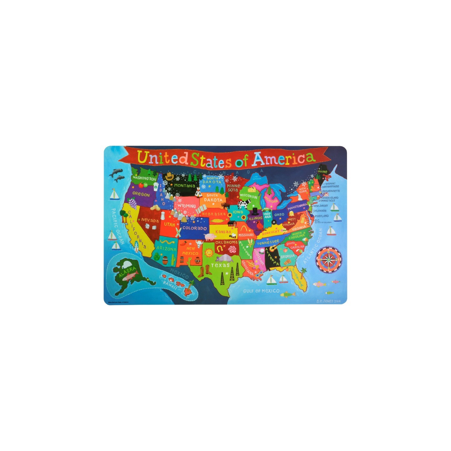 Round World Junior Kid's USA PlaceMap