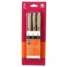 Sakura Pigma Micron Pens, Black, Assorted Sizes, 3-Piece Set, Blister Card