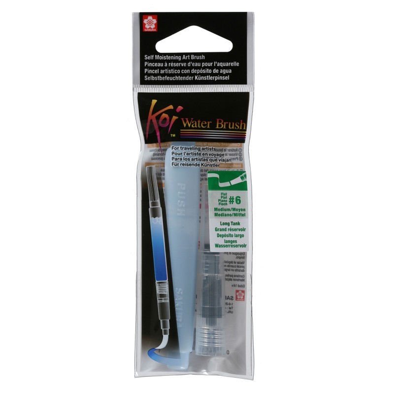Sakura Koi Water Brush, 9mL Tank, Flat, Medium