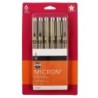 Sakura Pigma Micron Pens, Black, Size 005, 6-Pack, Blister Card