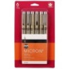 Sakura Pigma Micron Pens, Black, Size 02, 6-Pack, Blister Card