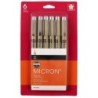 Sakura Pigma Micron Pens, Black, Size 05, 6-Pack, Blister Card