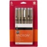 Sakura Pigma Micron Pens, Black, Size 08, 6-Pack, Blister Card