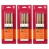 Sakura Pigma Micron Pens, Black, Assorted Sizes, 3 Per Set, 3 Sets