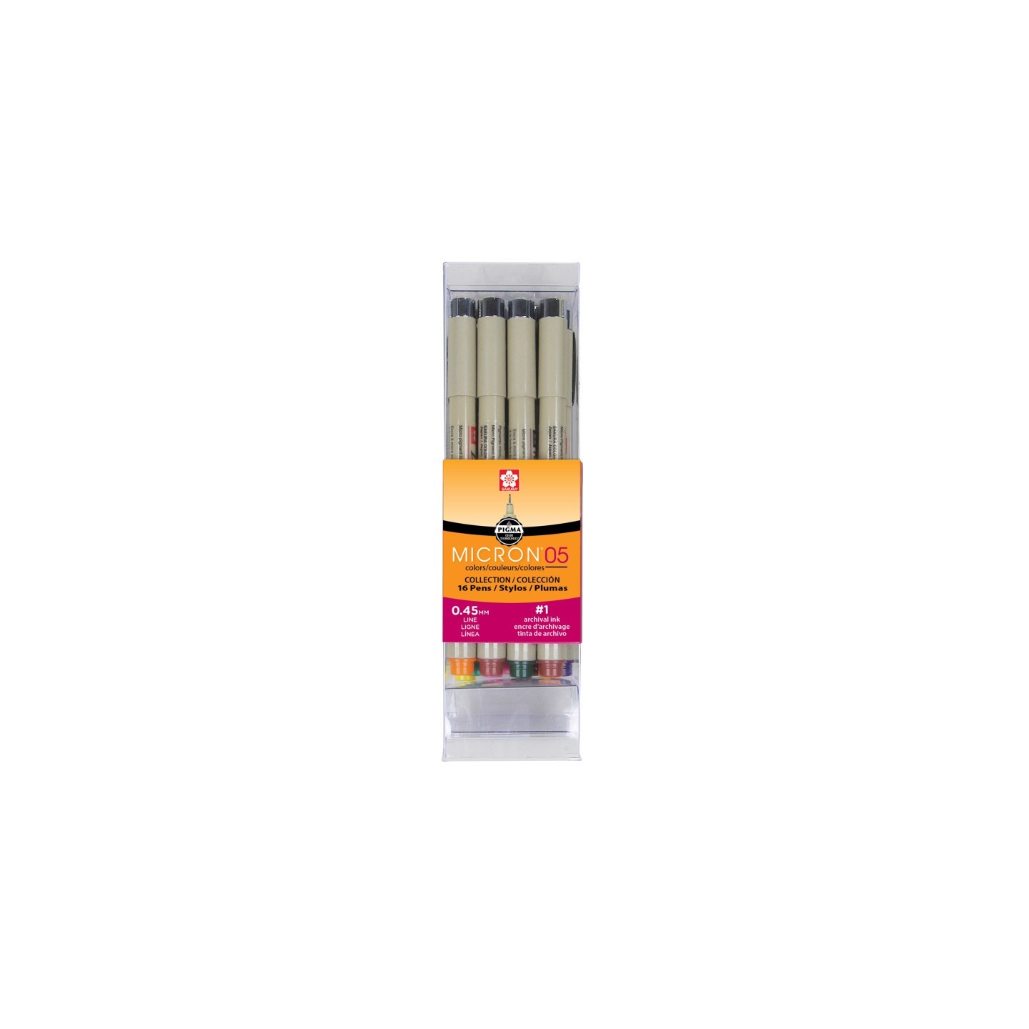 Sakura Pigma Micron Pen, Cube Collection, Size 05, Assorted Colors, 16-Piece Set