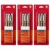 Sakura Pigma Micron Pens, Cool Gray, Assorted Sizes, 3 Per Set, 3 Sets