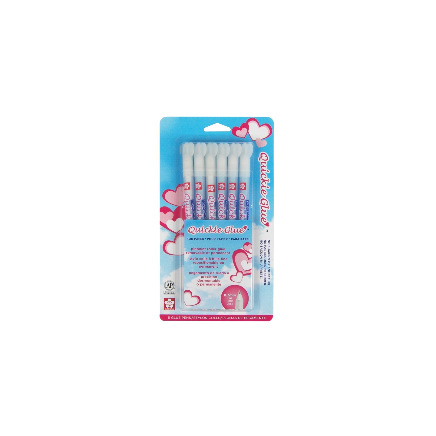 Sakura Quickie Glue Pen, 6-Pack, Blister Card