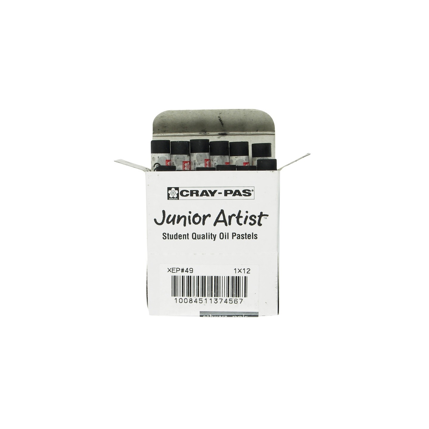 Sakura Cray-Pas Junior Artist Oil Pastels, Black, 12-Pack