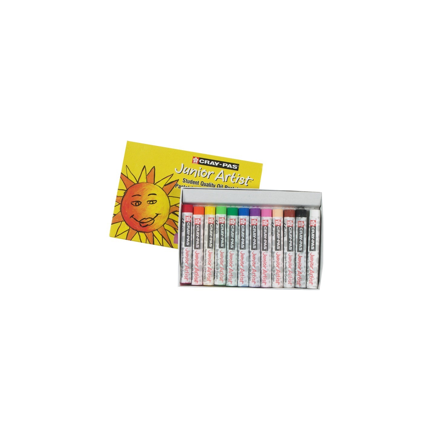 Sakura Cray-Pas Junior Artist Oil Pastels, Assorted Colors, 12-Piece Set