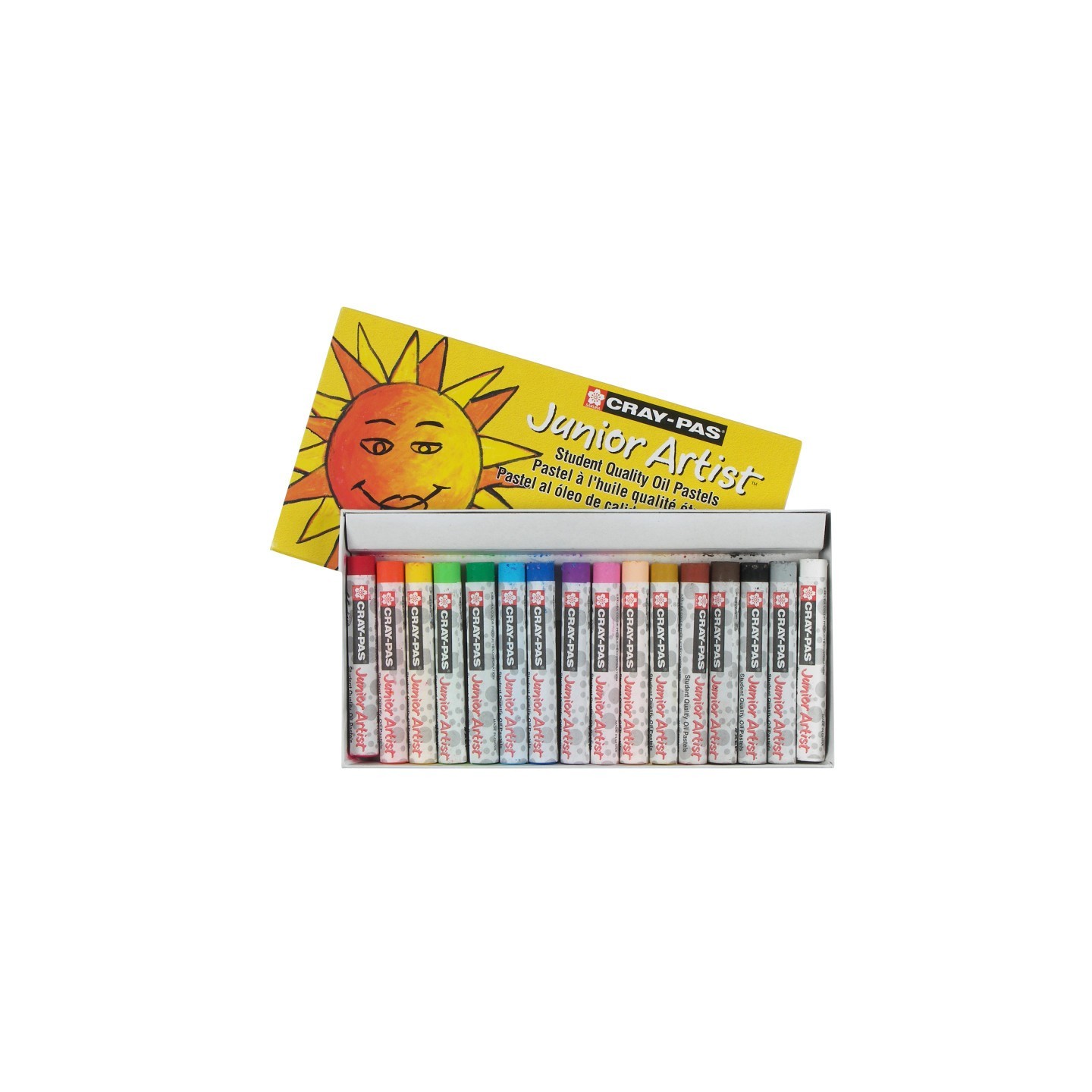 Sakura Cray-Pas Junior Artist Oil Pastels, Assorted Colors, 16-Piece Set
