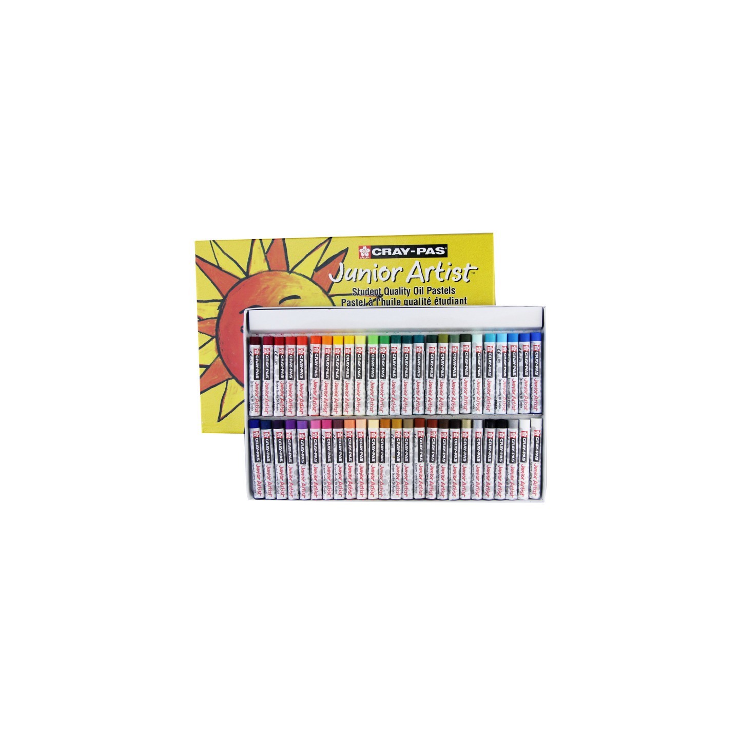 Sakura Cray-Pas Junior Artist Oil Pastels, 48 Assorted Colors, 50-Piece Set