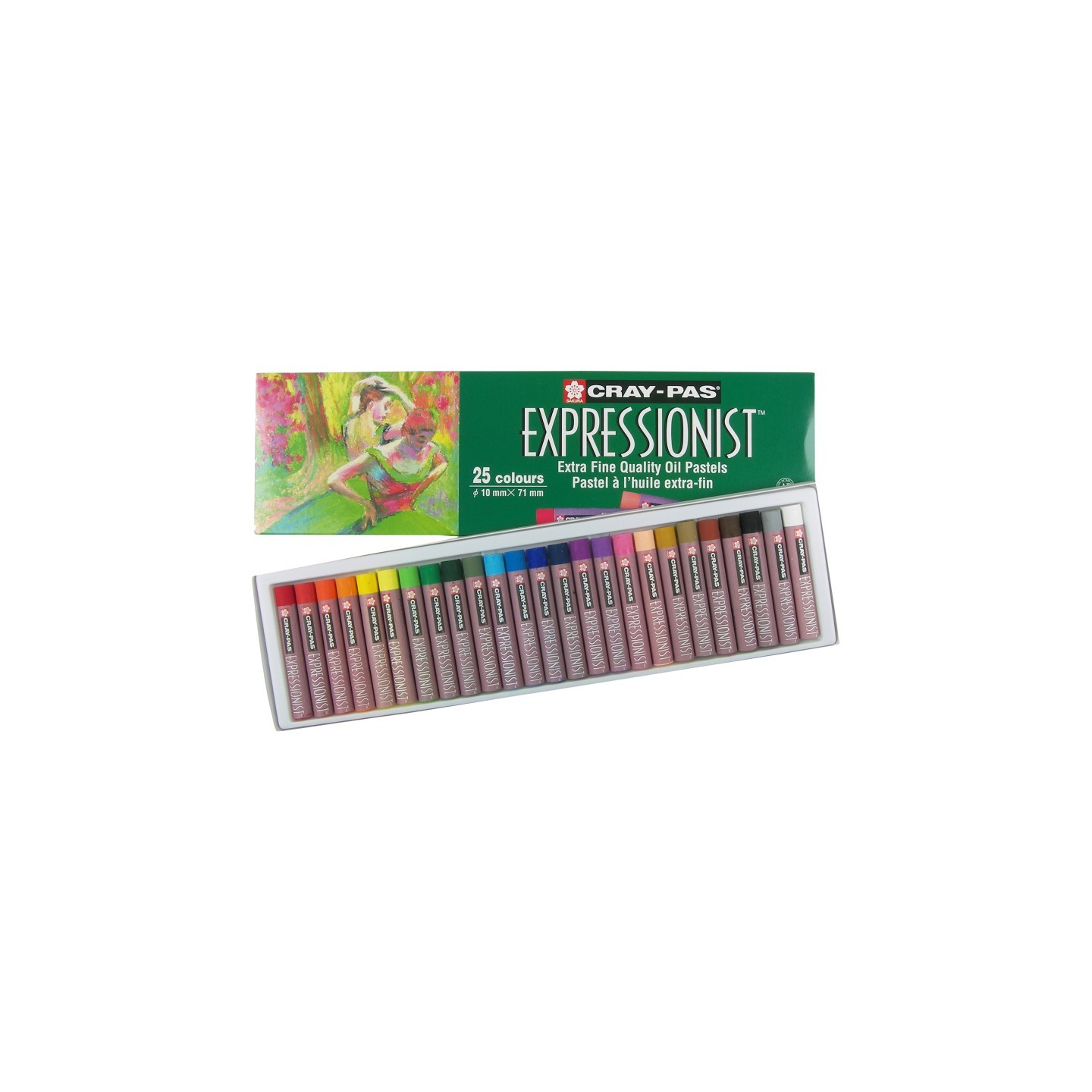 Sakura Cray-Pas Expressionist Oil Pastels, Assorted Colors, 25-Piece Set