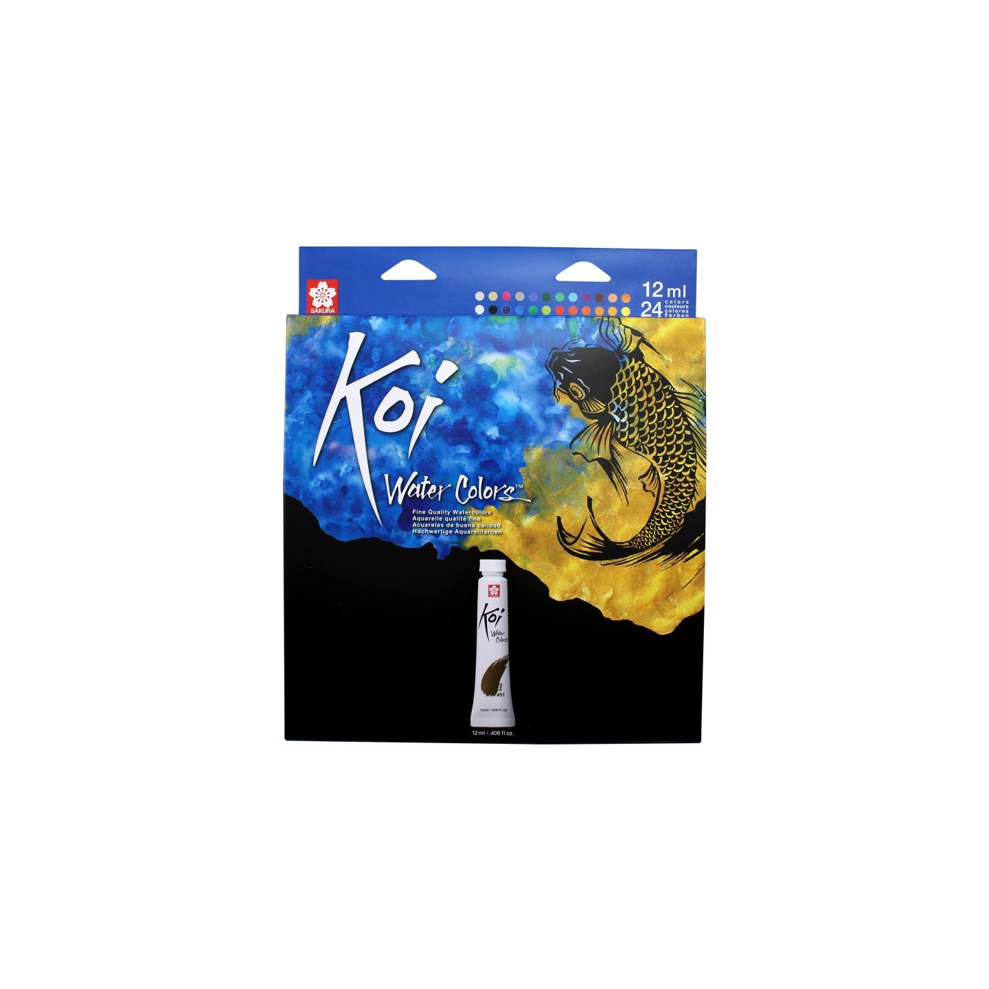 Sakura Koi Watercolor Tube Set, 12mL, 24 Colors