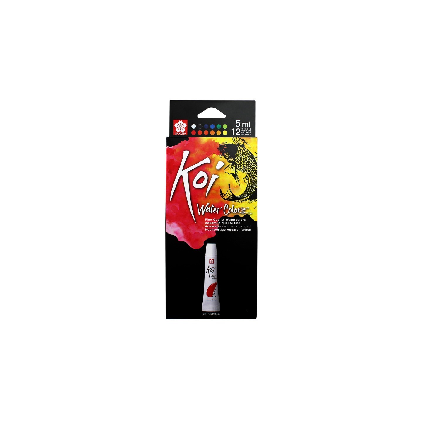 Sakura Koi Watercolor Tube Set, 5mL, 12 Colors
