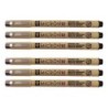 Sakura Pigma Micron Pen, Black, 0.30mm Size 02, Pack of 6