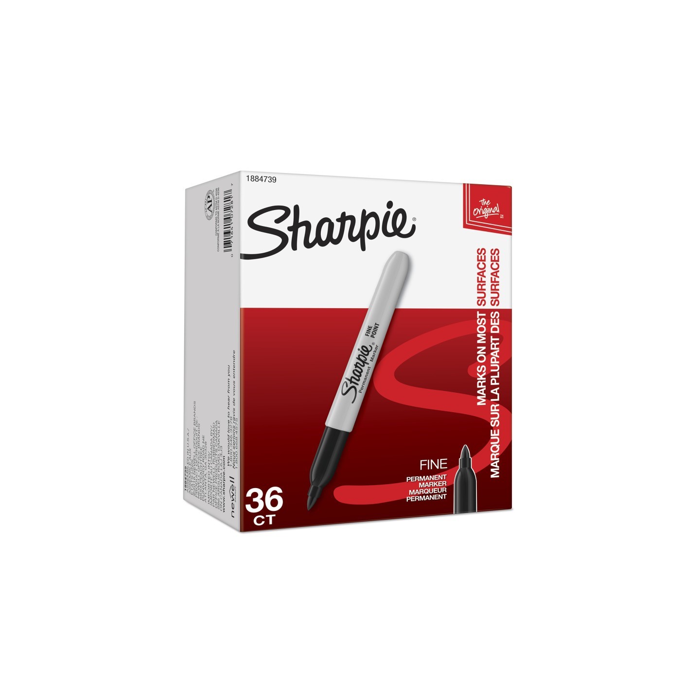 Sharpie® Permanent Markers, Fine Point, Black, 36 Count
