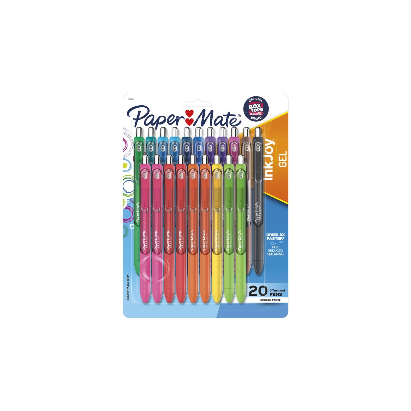 Paper Mate® InkJoy Gel Pens, Medium Point (0.7mm), Assorted, 20 Count