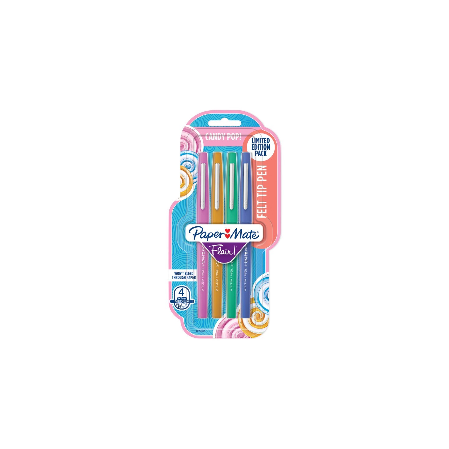 Paper Mate® Flair Felt Tip Pens, Medium Point, Candy Pop Pack, 4 Count