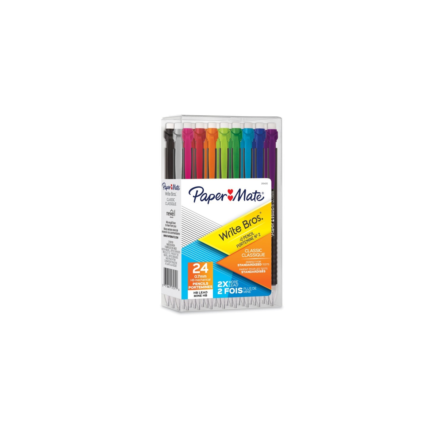 Paper Mate® Write Bros® Mechanical Pencil, 0.7mm, Assorted, Pack of 24