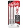 Sharpie® S-Gel, Gel Pens, Medium Point (0.7mm), Pearl White Body, Black Gel Ink Pens, 4 Count