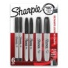 Sharpie® Permanent Markers Variety Pack, Fine, Ultra-Fine, & Chisel-Point Markers, Black, 6 Count