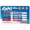 EXPO® Dry Erase Markers, Whiteboard Markers with Low Odor Ink, Fine Tip, Assorted Vibrant Colors, 4 Count