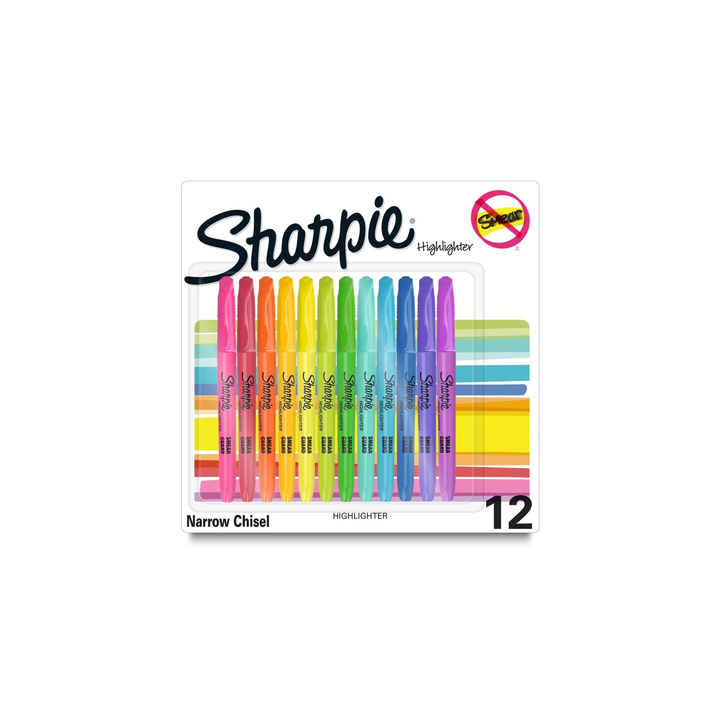 Sharpie® Pocket Highlighters, Assorted, Pack of 12