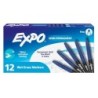 EXPO® Vis-a-Vis Wet Erase Markers, Fine Point, Blue, 12 Count