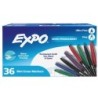 EXPO® Vis-a-Vis Wet Erase Markers, Fine & Ultra Fine Point, Assorted, 36 Count