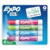 EXPO® Dry Erase Markers, Low Odor Ink, Assorted Tropical Colors, Chisel Tip, 4 Count