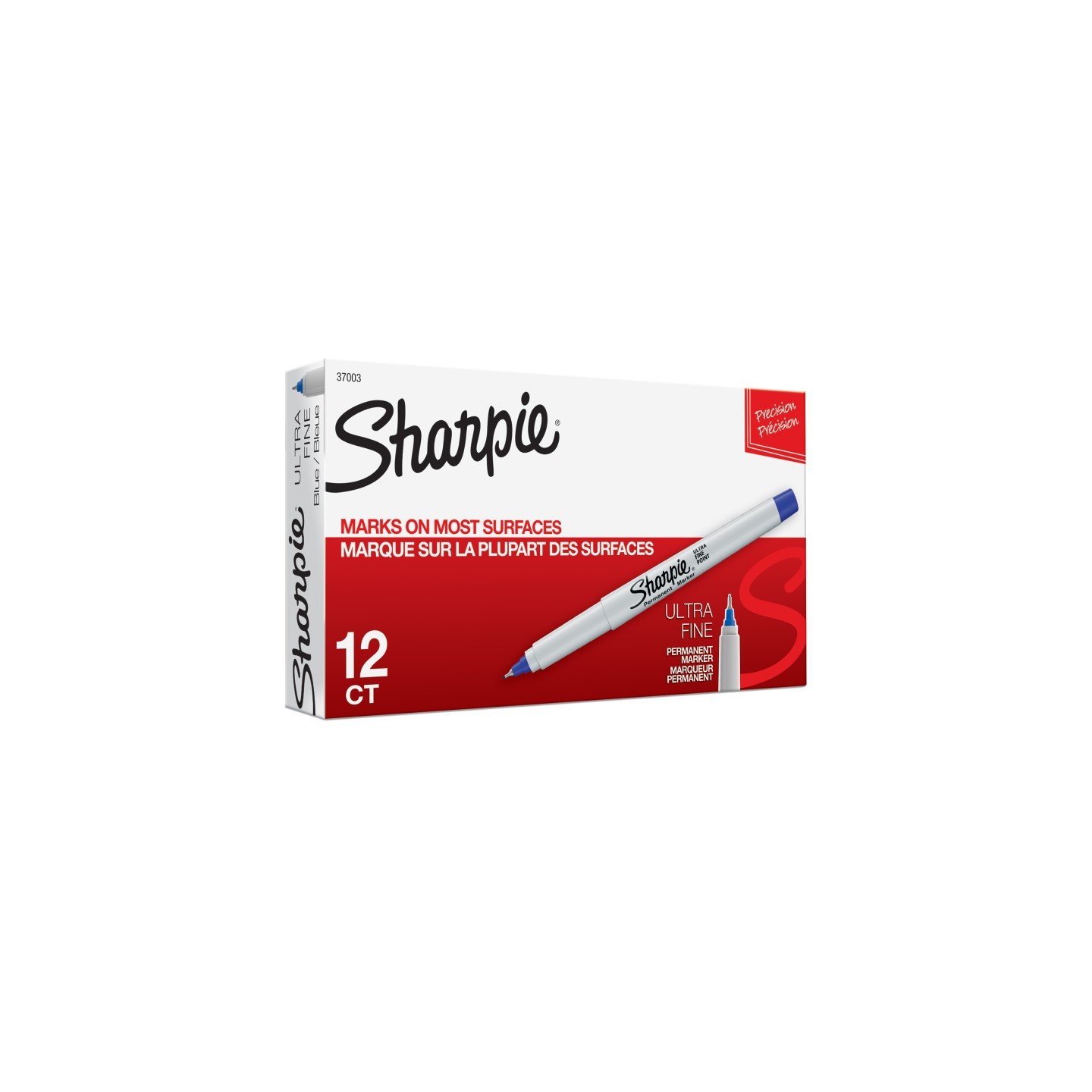 Sharpie® Ultra Fine Point Permanent Marker, Blue, Box of 12