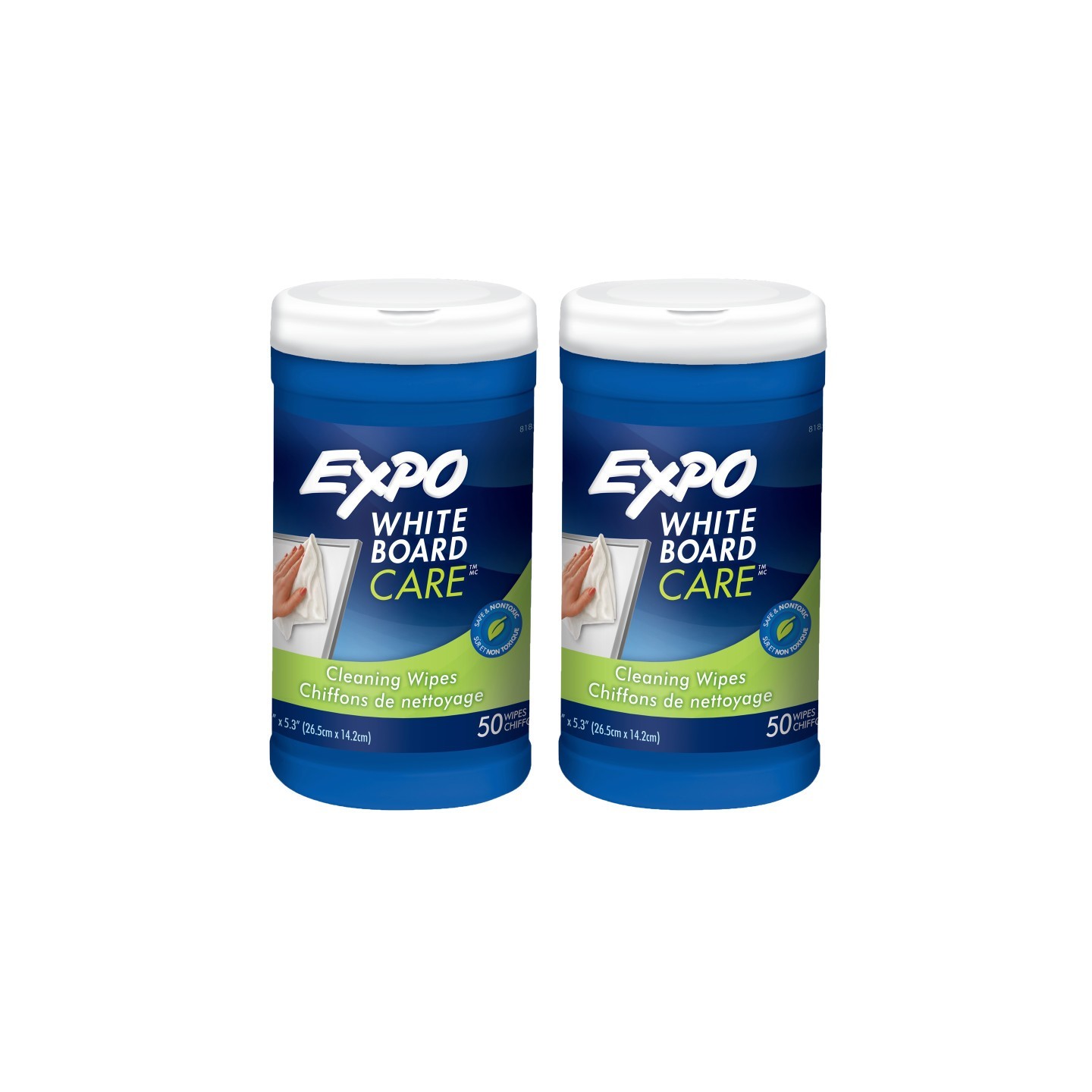 EXPO® Dry-Erase Board Cleaning Wet Wipes, 50 Per Container, Pack of 2
