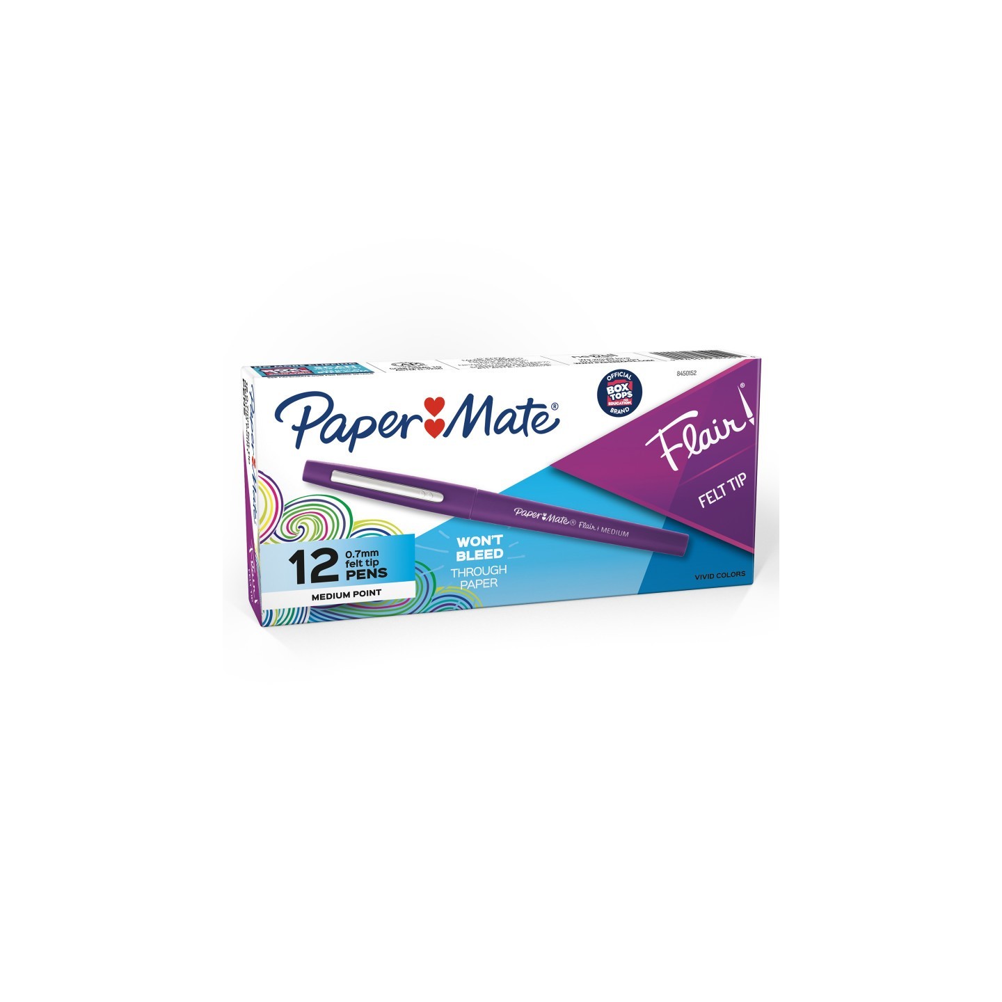 Paper Mate® Flair Pens, Medium, Purple, Box of 12