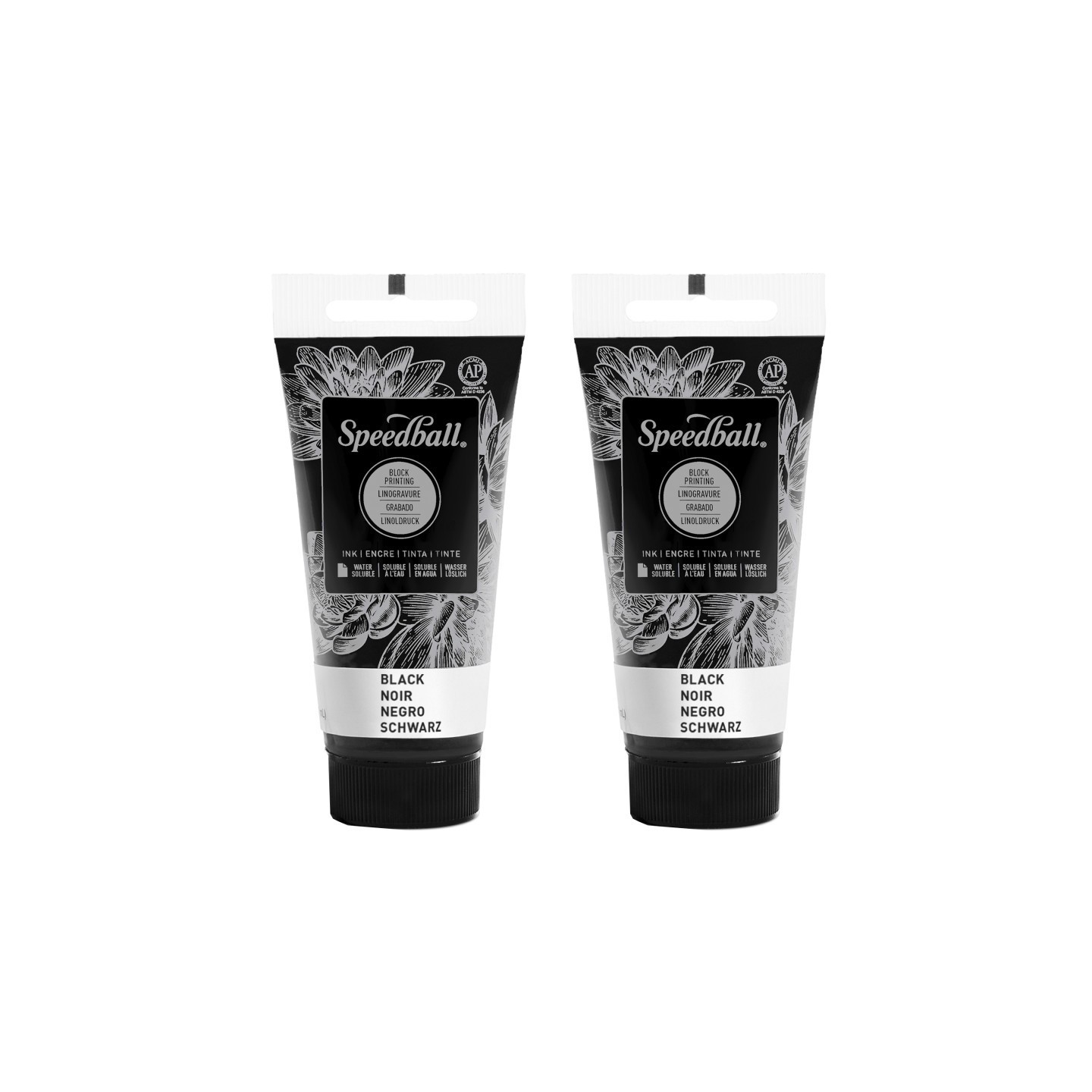 Speedball® Water-Soluble Block Printing Ink, 1.25 oz, Black, Pack of 2